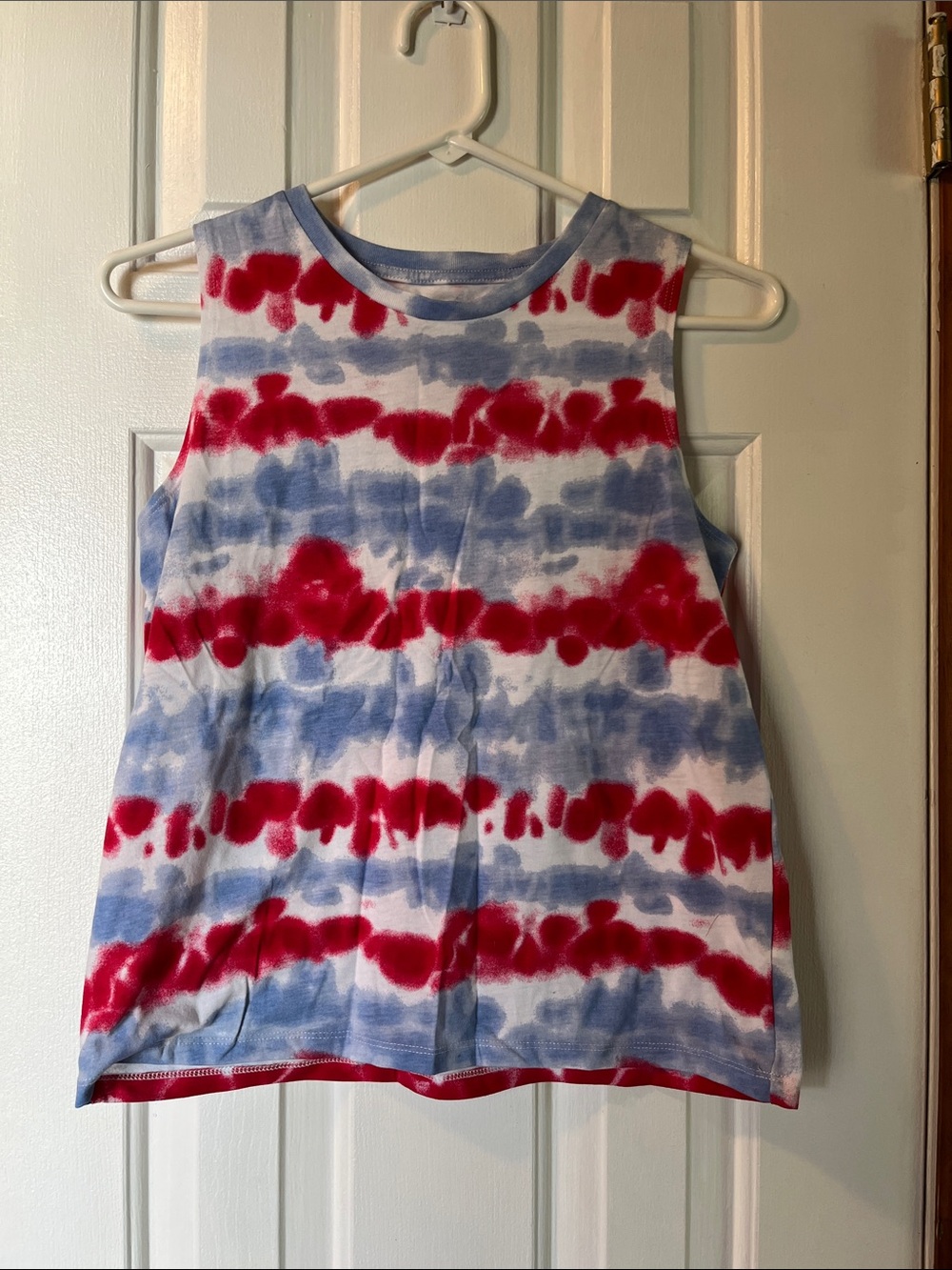 Tie-Dye Red & Blue Kids Tank Top